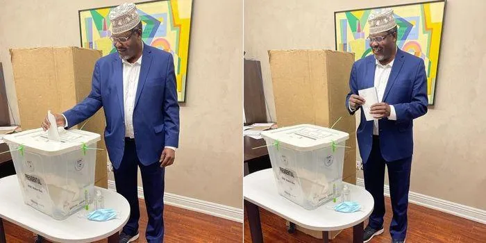 Embattled lawyer Miguna Miguna cast his vote in Canada on Tuesday, August 9, 2022.COURTESY MIGUNA MIGUNA