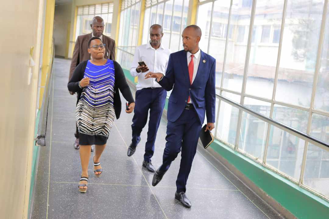 Hon Mosiria making an impromptu visit to Pumwani Maternity Hospital Nairobi county