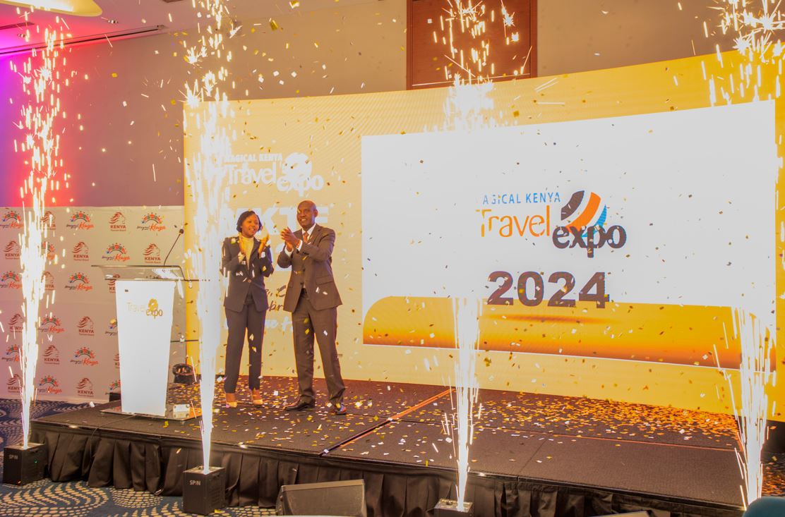 PS-for-Tourism-John-Ololtua-right-and-KTB-CEO-june-Chepkemei-left-launching-the-14th-Edition-of-MKTE-which-is-set-to-be-held-on-2nd-5th-October-2024.