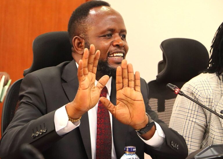 Trans-Nzoia Governor George Natembeya appearing before the Godfrey Osotsi-led Senate County Public Investment Committee (CPIC) in Parliament on Tuesday, 20 January 2026. Photo/David Bogonko Nyokang’i