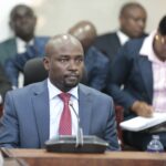 Bomet Governor Hillary Barchok when appeared before the Senate Committee on 23rd, March 2026 in Parliament.