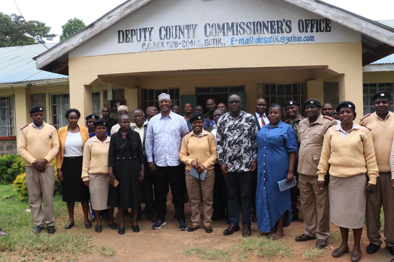 Members of the National Assembly committee on Administration and Internal security documents in Sotik Sub-County Bomet County with the Sotik Sub-County Principal Registrar Peris Kogei and group during a visit on 11th April, 2026. PHOTO/HANDOUT
